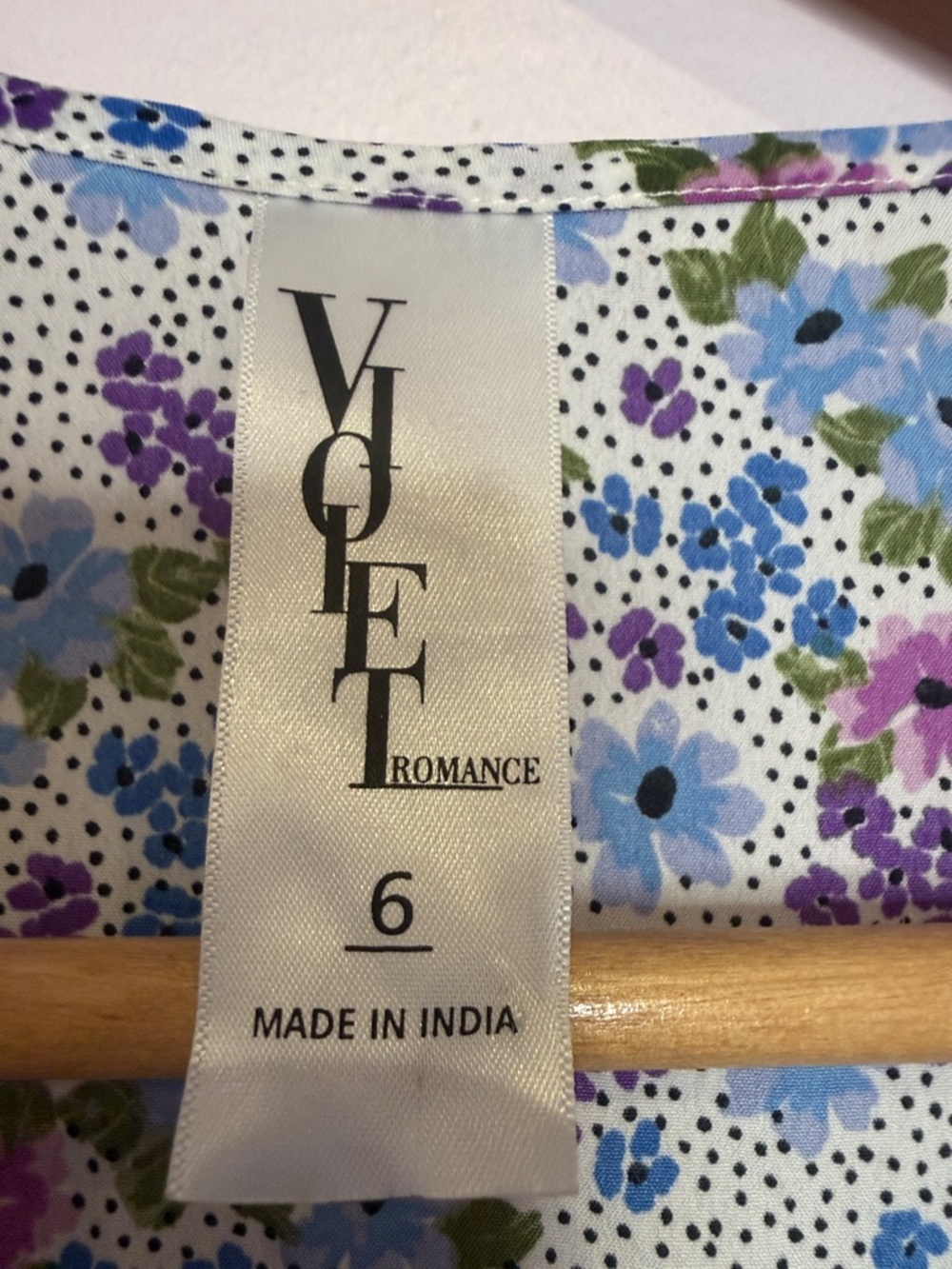 Asos Violet Romance Floral Midi Maternity dress White  Purple & Blue Print size - Picture 8 of 11